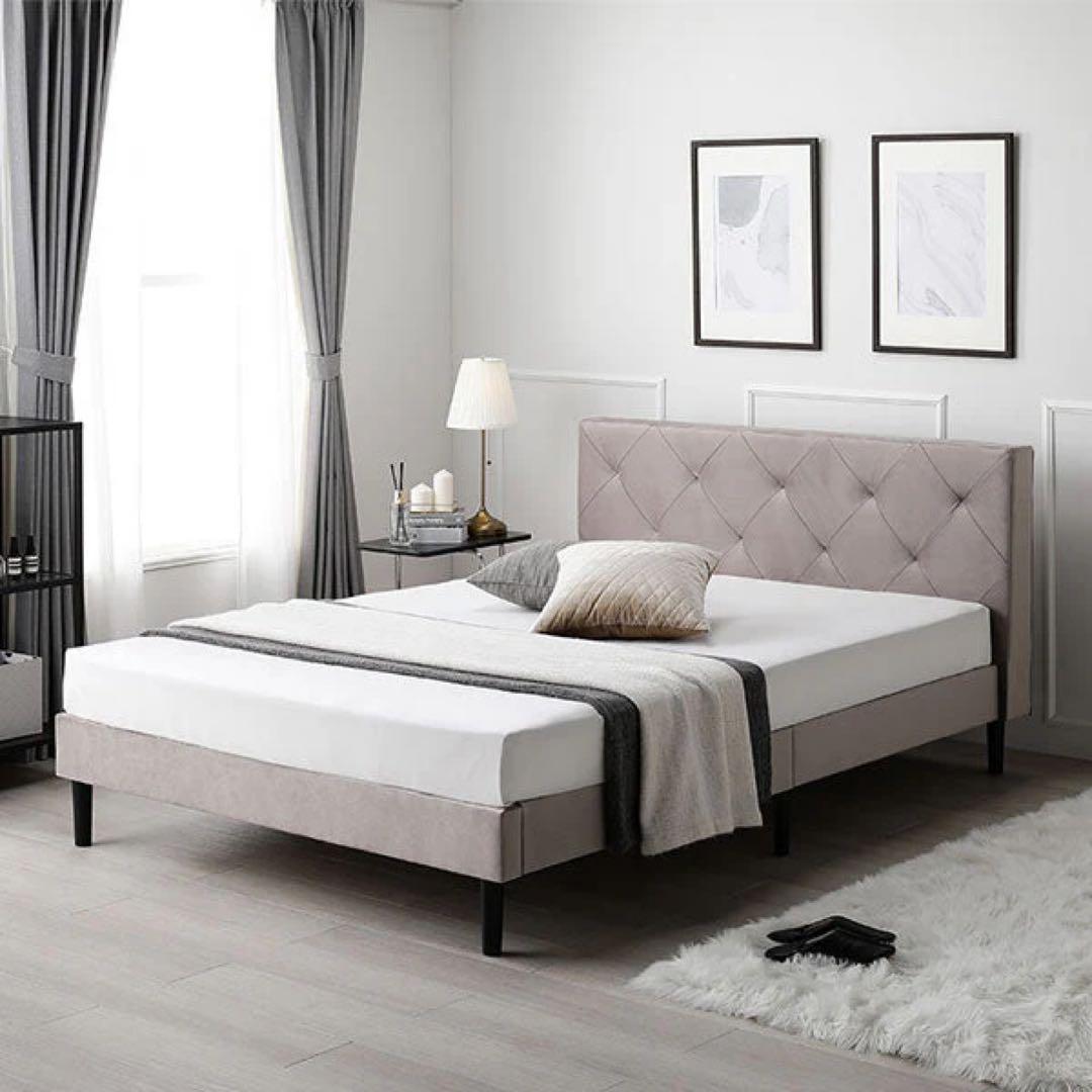 セミダブル ベルベット調 フレーム