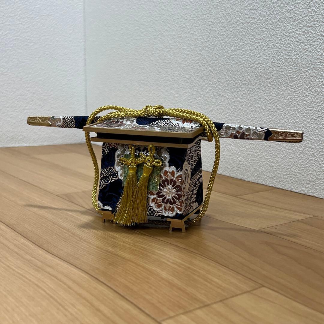 雛人形　桃の節句　雛道具　紺色　金彩