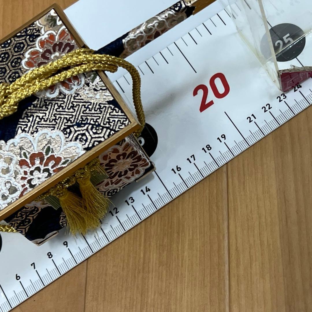 雛人形　桃の節句　雛道具　紺色　金彩