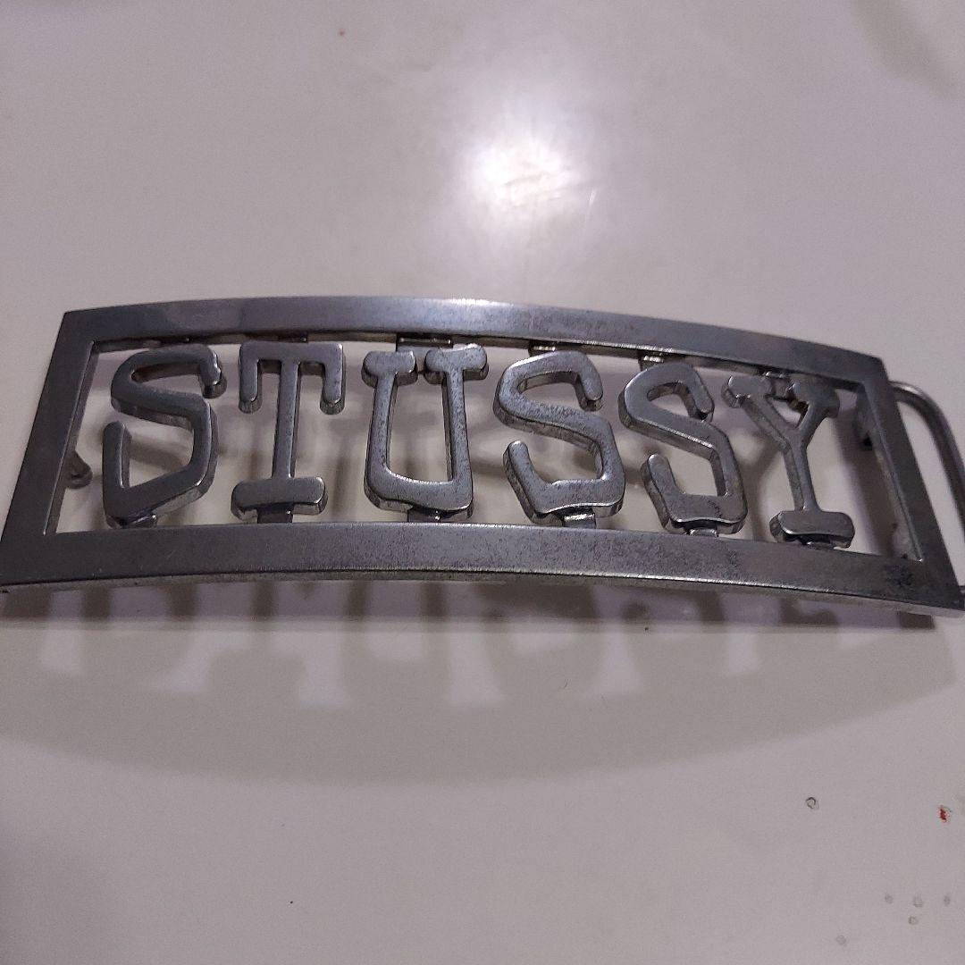 STUSSY シルバー ロゴベルトバックル