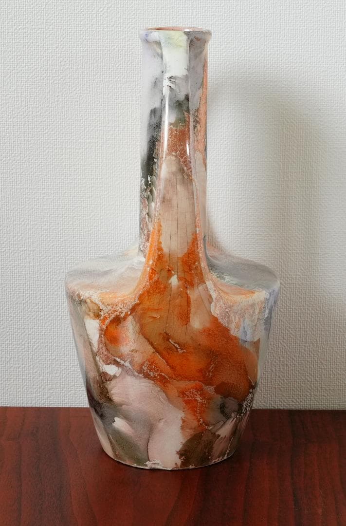 Old Arabia アラビア Marble Luster vase 花瓶