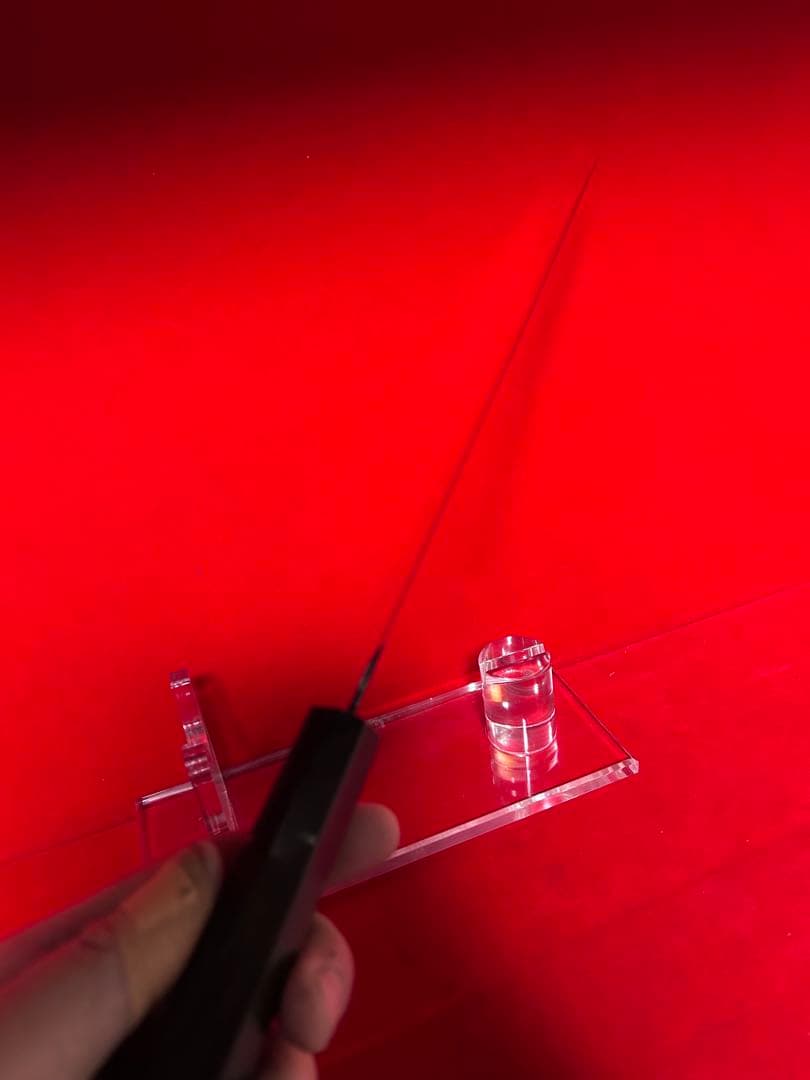 01560 包丁　筋引き　両刃　本焼　スウェーデン鋼　箱付　未使用品