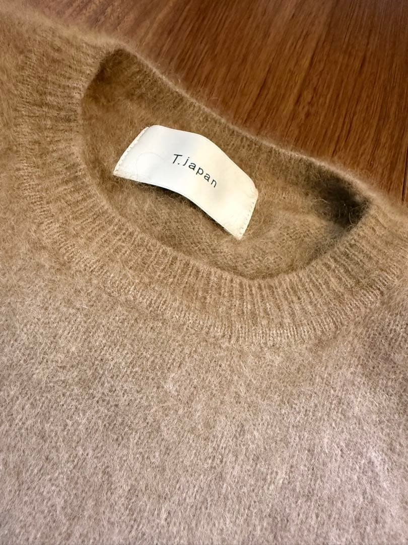 T.japan raccoon cropped knitモヘアニット　セーター