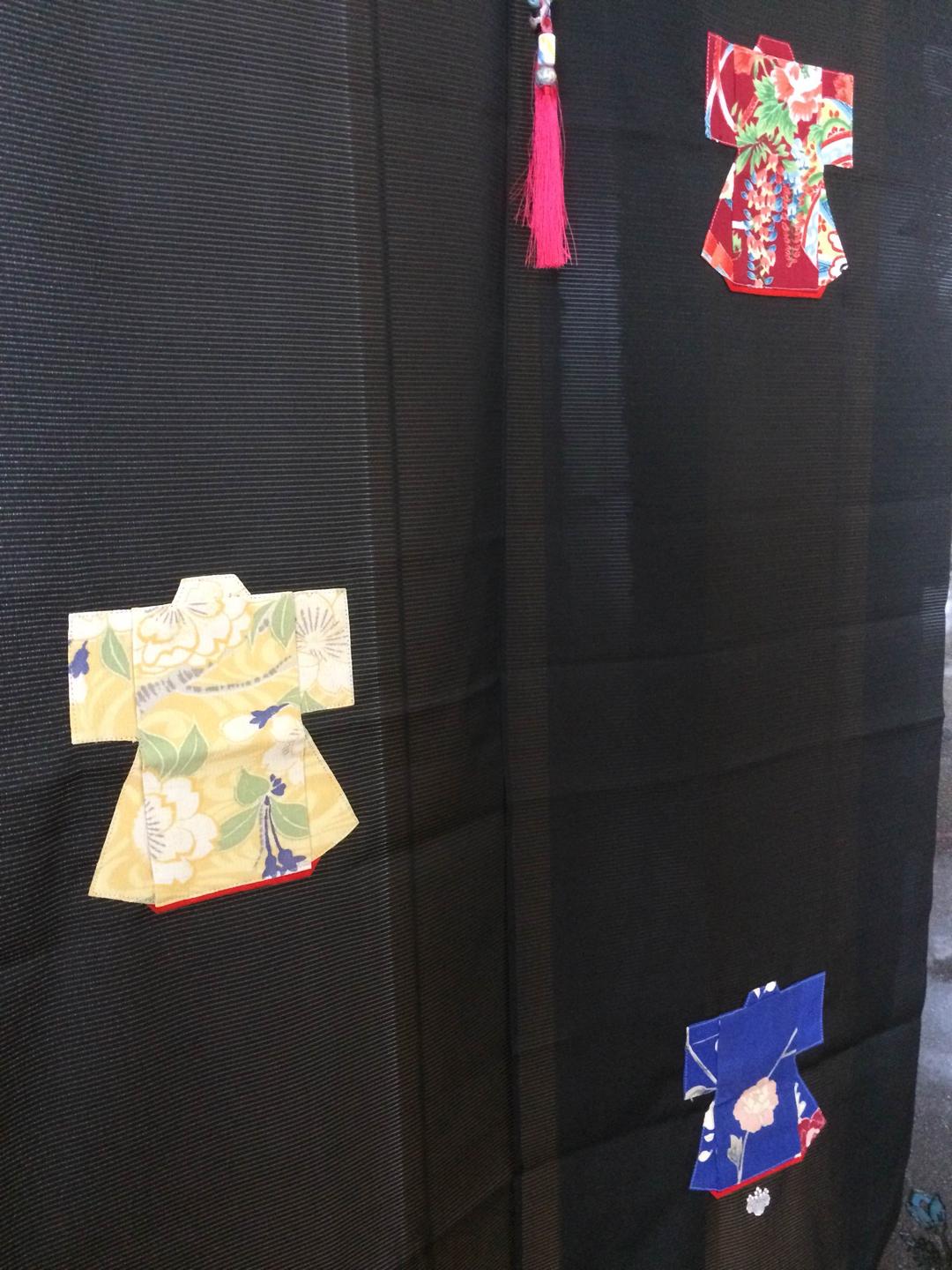 新品 半額以下！シルク　着物パッチワーク　古布　和　のれん