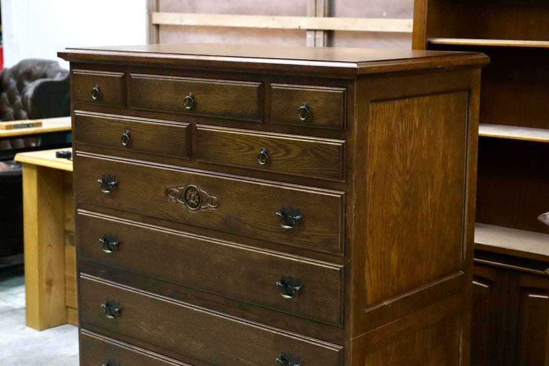 GMHF71○えぞ民芸家具 蝦夷民芸家具 EZO ハイチェスト 整理箪笥 収納家