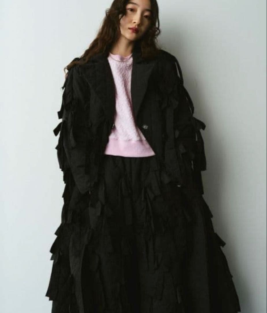 PERNA キルティングリボンコート　 Mサイズ