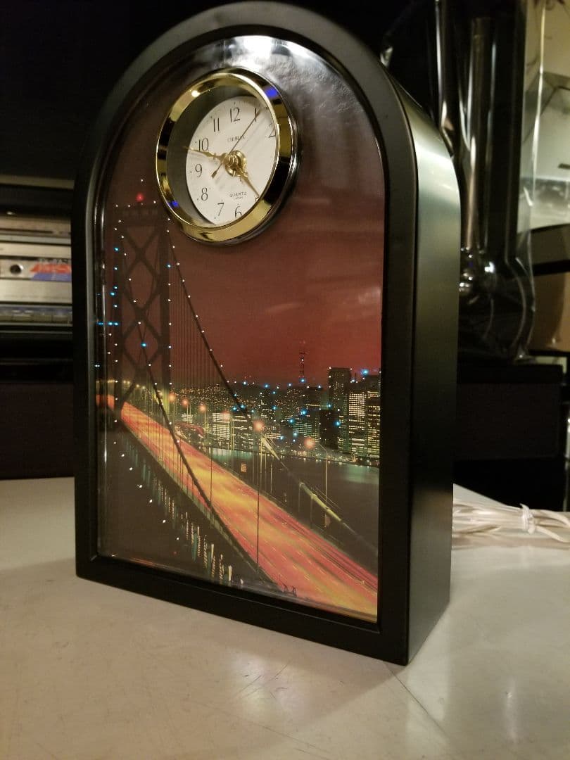 1988年　アートモダン　アーバン　スペースエイジ　ファイバー　クロック　ライト