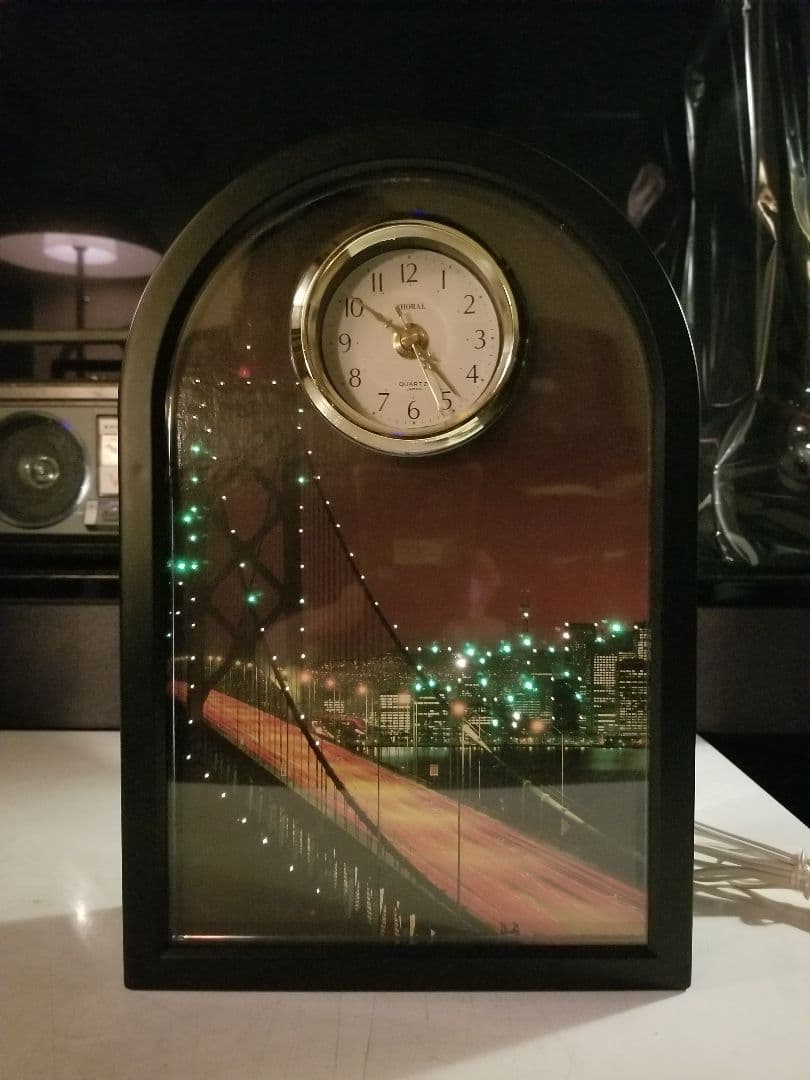 1988年　アートモダン　アーバン　スペースエイジ　ファイバー　クロック　ライト