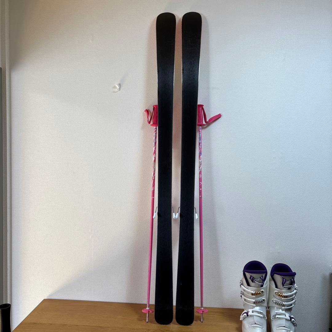 KAZAMAジュニア146cmスキーセット　hart 23cm ストック付