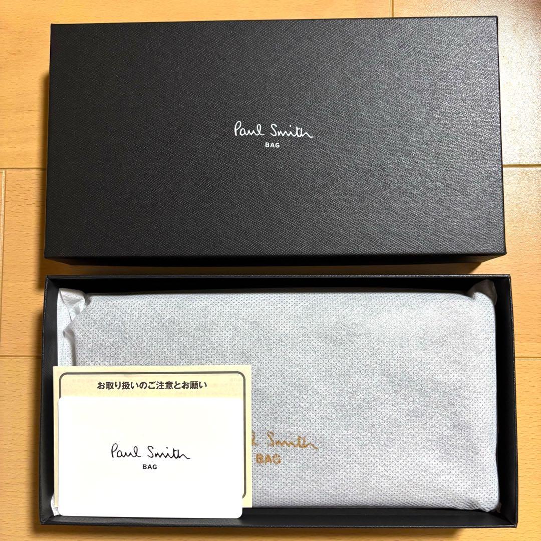 レア　Paul Smith ジップストローグレイン　長財布　ほぼ未使用品　黒