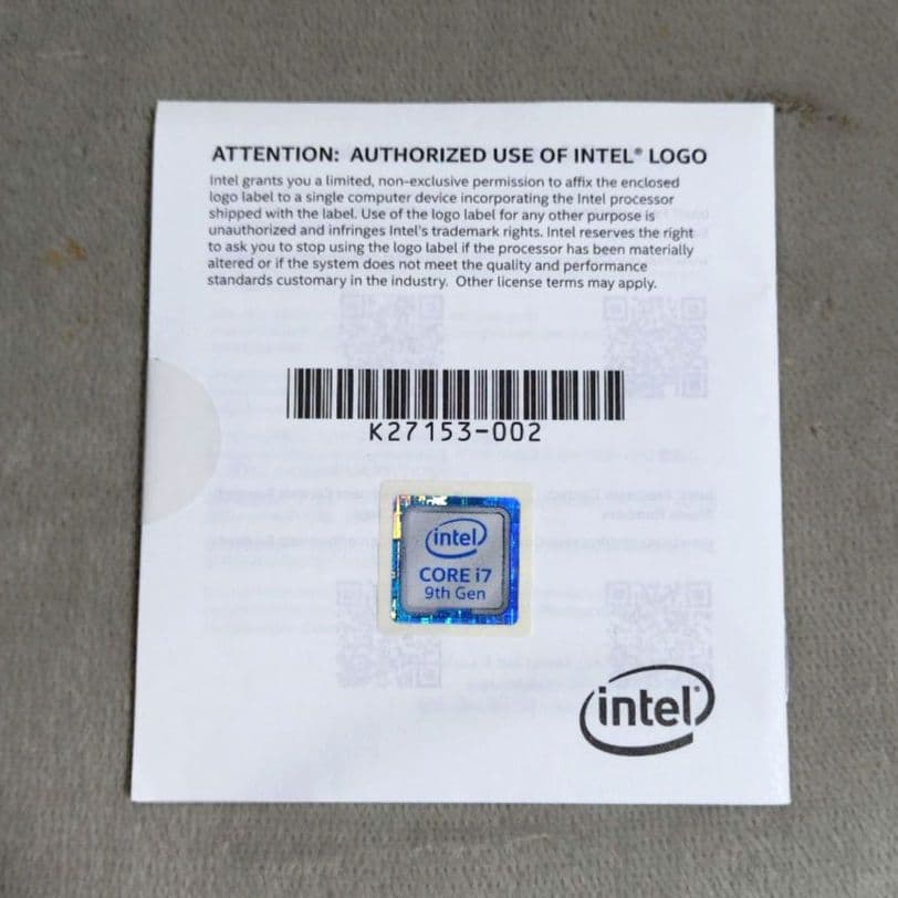 CPU Intel Core i7-9700K CPU LGA1151