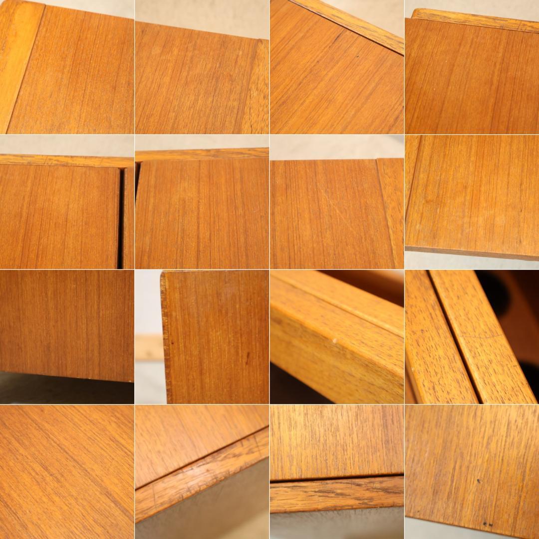 北欧ヴィンテージ バーサイドテーブル バタフライテーブル チーク材 キャスター付