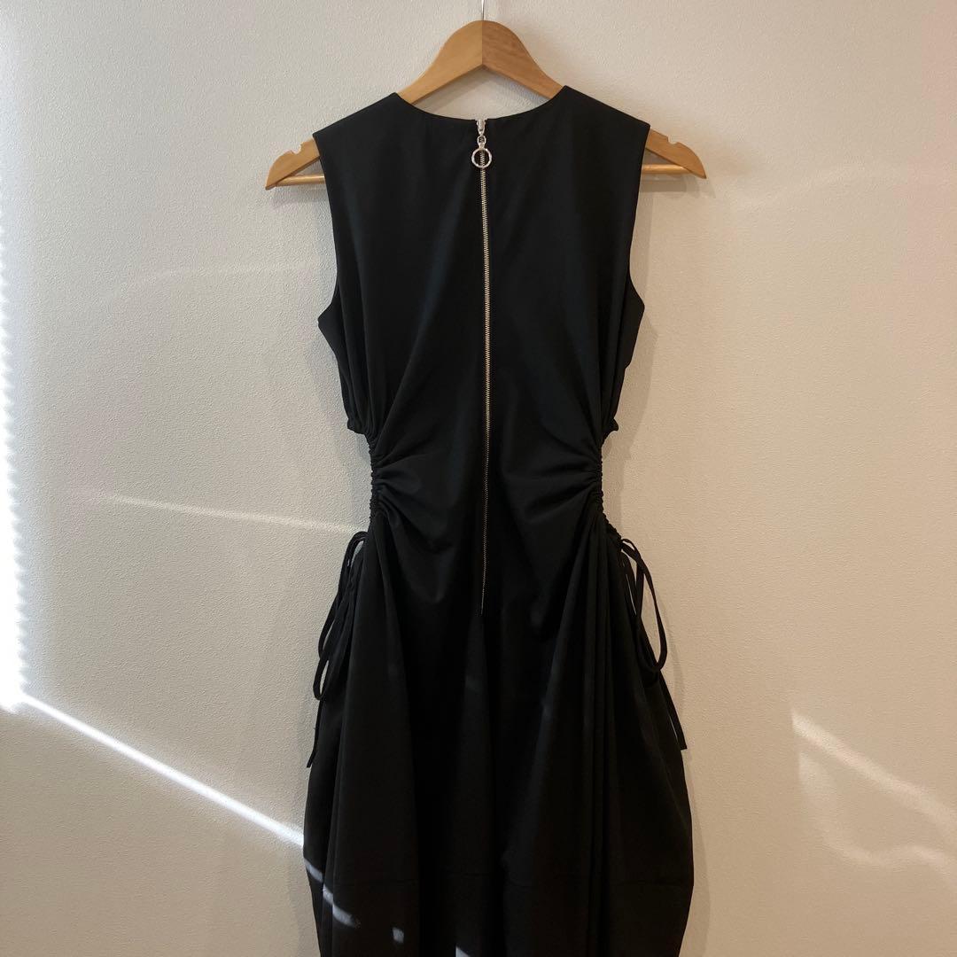 SORIN TR Stretch Velour Sleeves Dress 黒