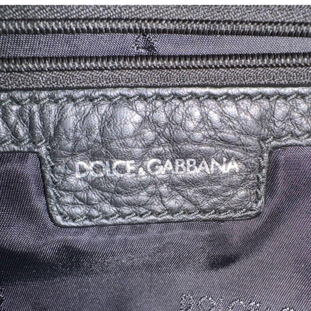 【美品】DOLCE&GABBANA　ショルダーバッグ　メッセンジャー　レザー　黒