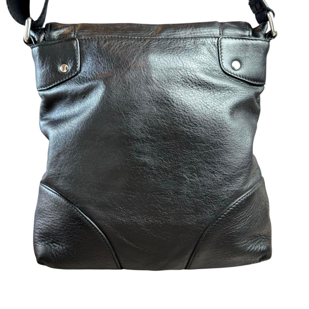 【美品】DOLCE&GABBANA　ショルダーバッグ　メッセンジャー　レザー　黒