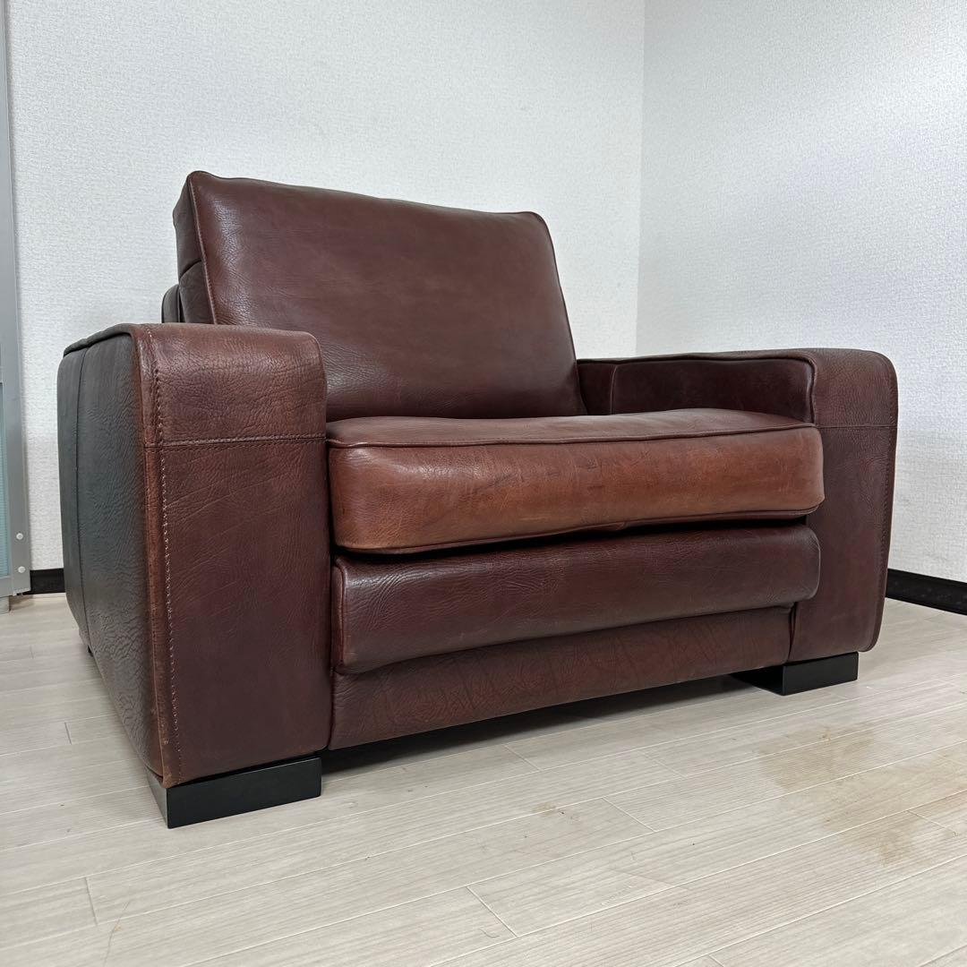 カリモク最高峰 ドマーニ 総革張り：本革 1人掛けソファ 1Pソファ iso※