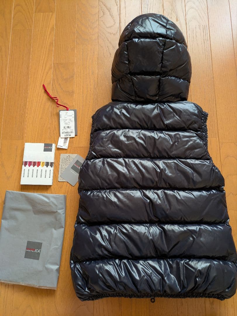 DUVETICAデュベティカ★ダウンベストネイビー×グレーリバーシブル40美品