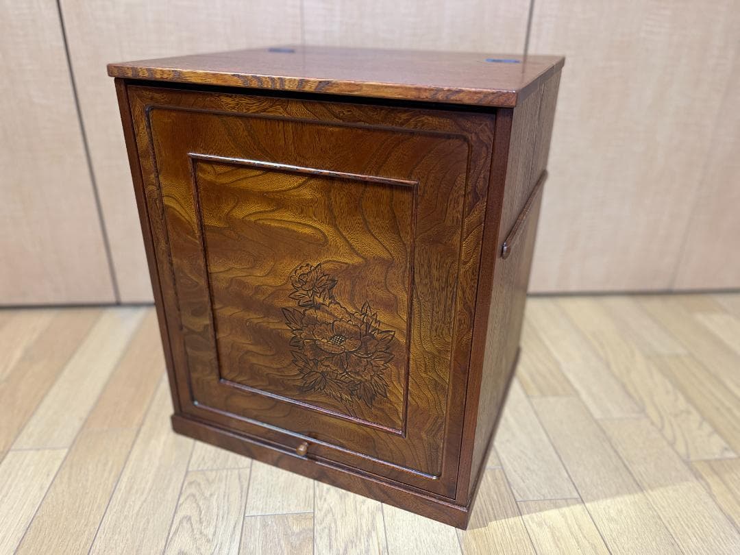 【新品】函鏡台 欅 回転鏡 和風 メイクボックス コンパクトドレッサー