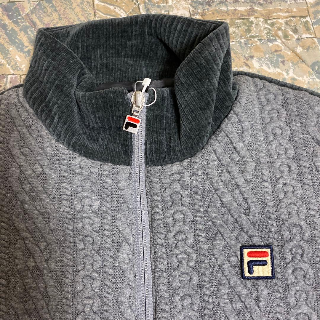 FILA ゴルフテニスケーブル編みベスト グレーレディースMサイズ