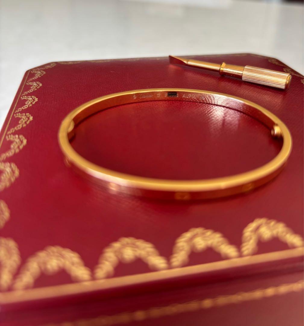 カルティエ　ラブブレス　スモール17 ピンクゴールド