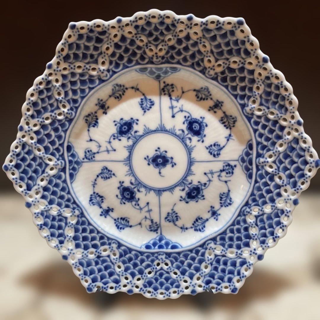 美品☆未使用【デンマーク製】ロイヤルコペンハーゲン　ダブルレースプレート