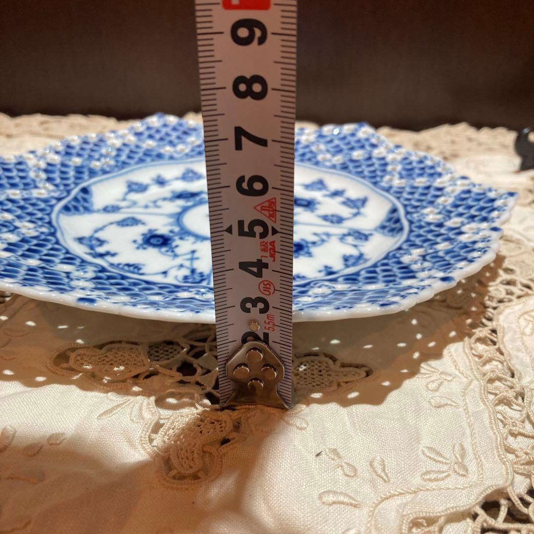 美品☆未使用【デンマーク製】ロイヤルコペンハーゲン　ダブルレースプレート