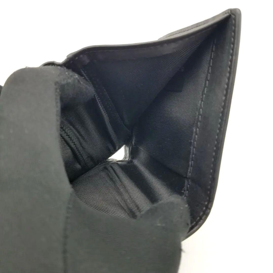 Maison Margiela 黒いレザー二つ折り財布