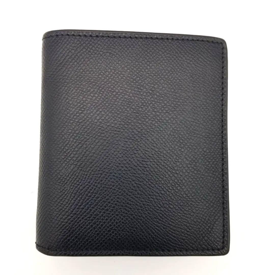 Maison Margiela 黒いレザー二つ折り財布