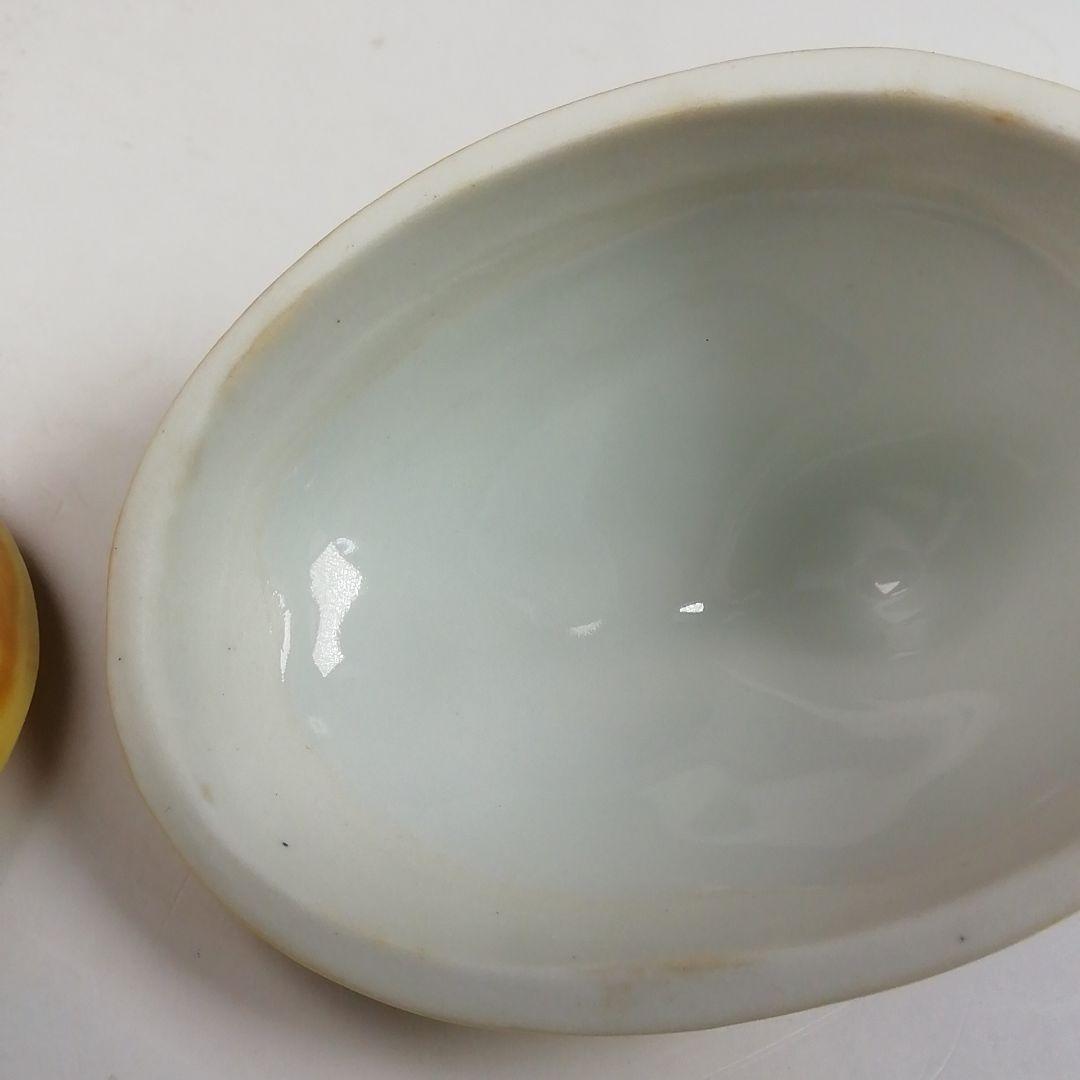 Ｗ４０　香合　『交趾花喰鳥』『手塚祥堂 造』　共箱　茶道具