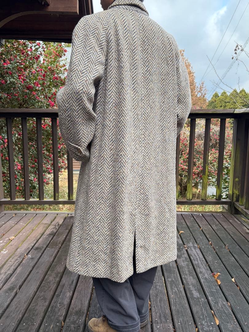 LANVIN ツイードステンカラーコート