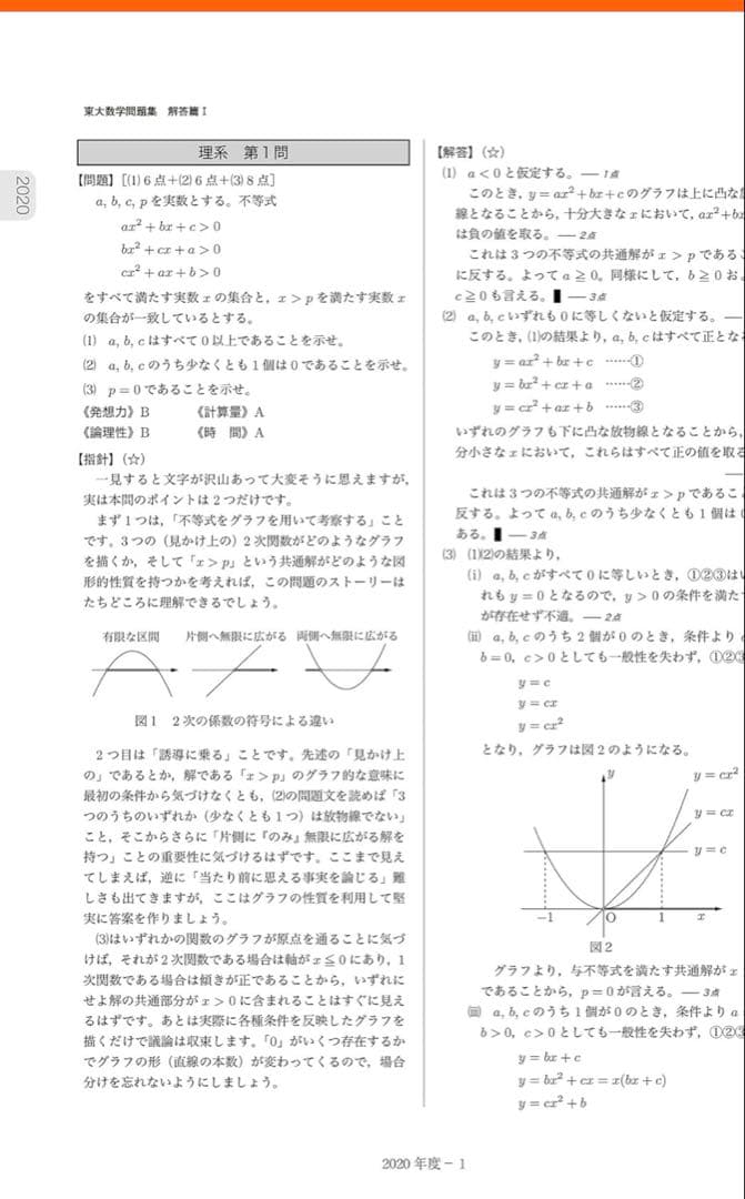 鉄緑会東大数学問題集 資料・問題篇/解答1981-2020〔40年分〕