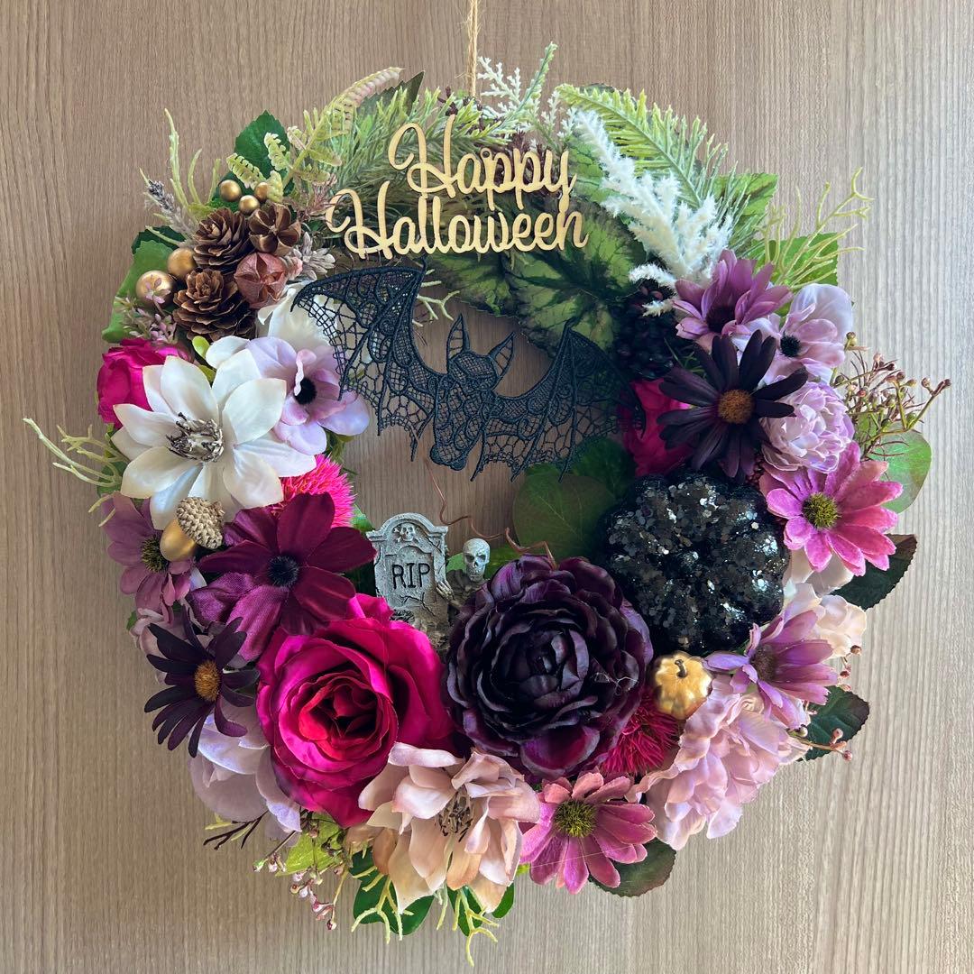 専用 ハロウィンリース 3点 フラワーリース 玄関リース