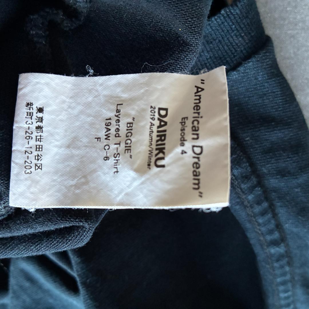 トップス DAIRIKU 19aw BIGGIE Layered T-Shirt