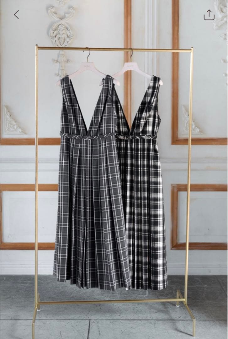 ワンピース Her lip to Classic Plaid Jumper Dress