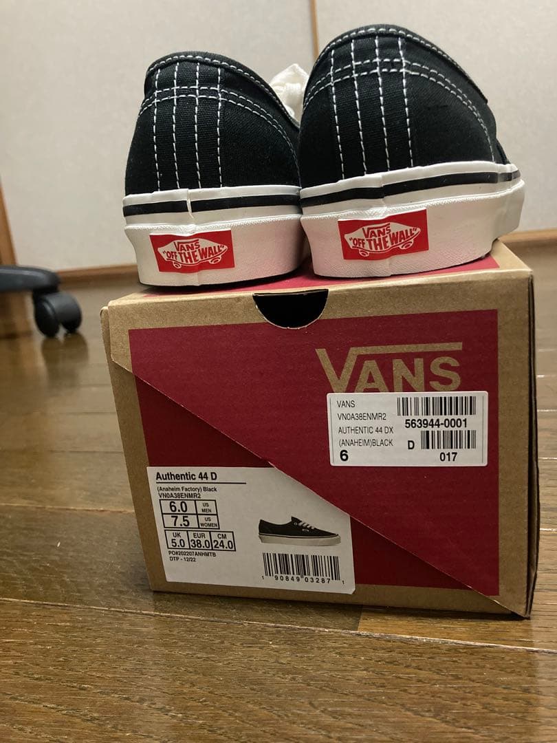 vans authentic 44dx アナハイムファクトリー 24cm 黒