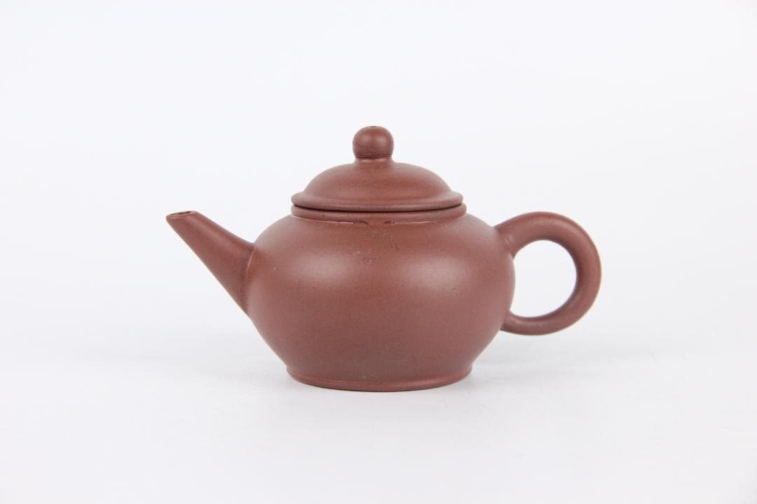 荊渓惠孟臣製 唐物 朱泥 水平 壺 煎茶 急須 紫砂 宜興 窯 ES1-14