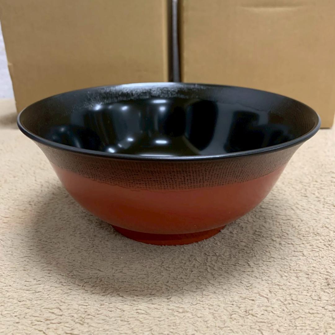 新品未使用 寸羽反渕布目丼 渕根来内黒 メラミン丼ぶり 30個セット Y1570