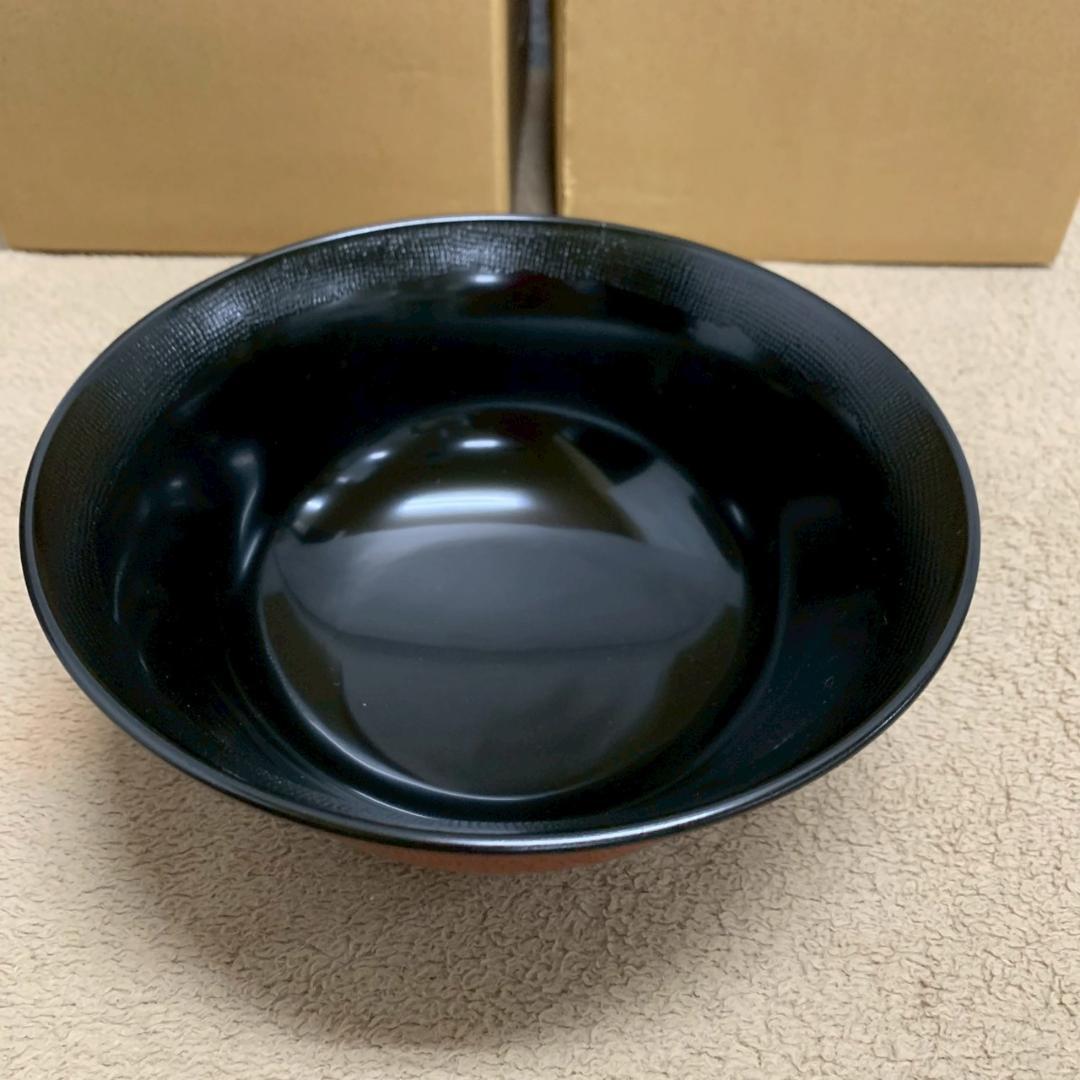 新品未使用 寸羽反渕布目丼 渕根来内黒 メラミン丼ぶり 30個セット Y1570