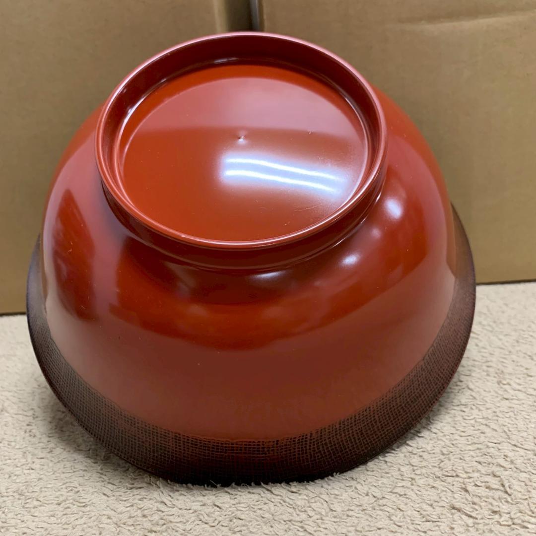 新品未使用 寸羽反渕布目丼 渕根来内黒 メラミン丼ぶり 30個セット Y1570