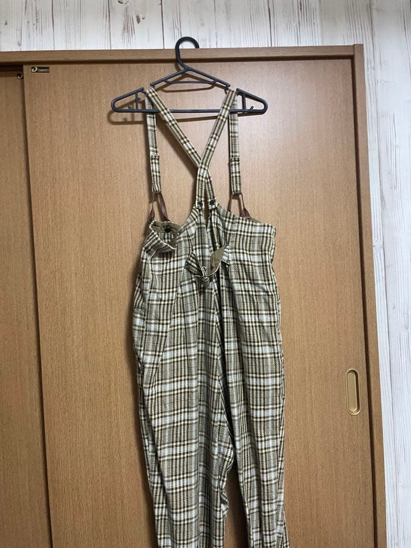 KAPITAL 黄色チェックサロペ