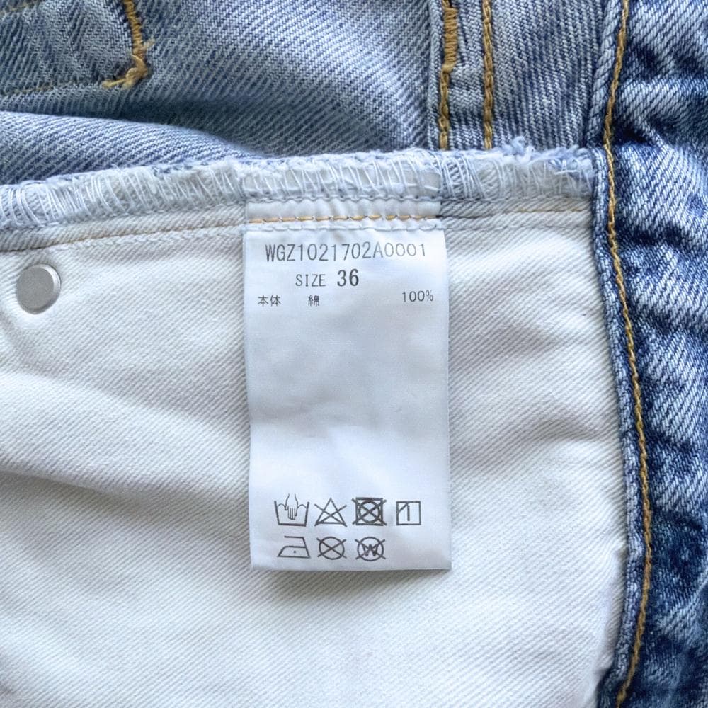 ウィムガゼット　ラインカーブデニム　DENIM　ブルー　36