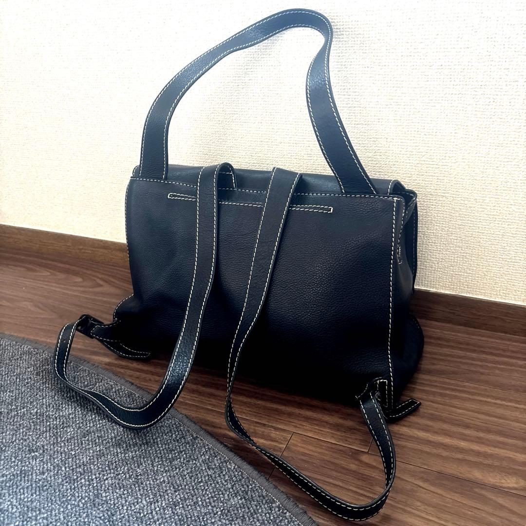 マザーハウス✳︎ray✳︎レイ✳︎ショルダー＆バックパック✳︎2way✳︎本革バッグ✳︎黒