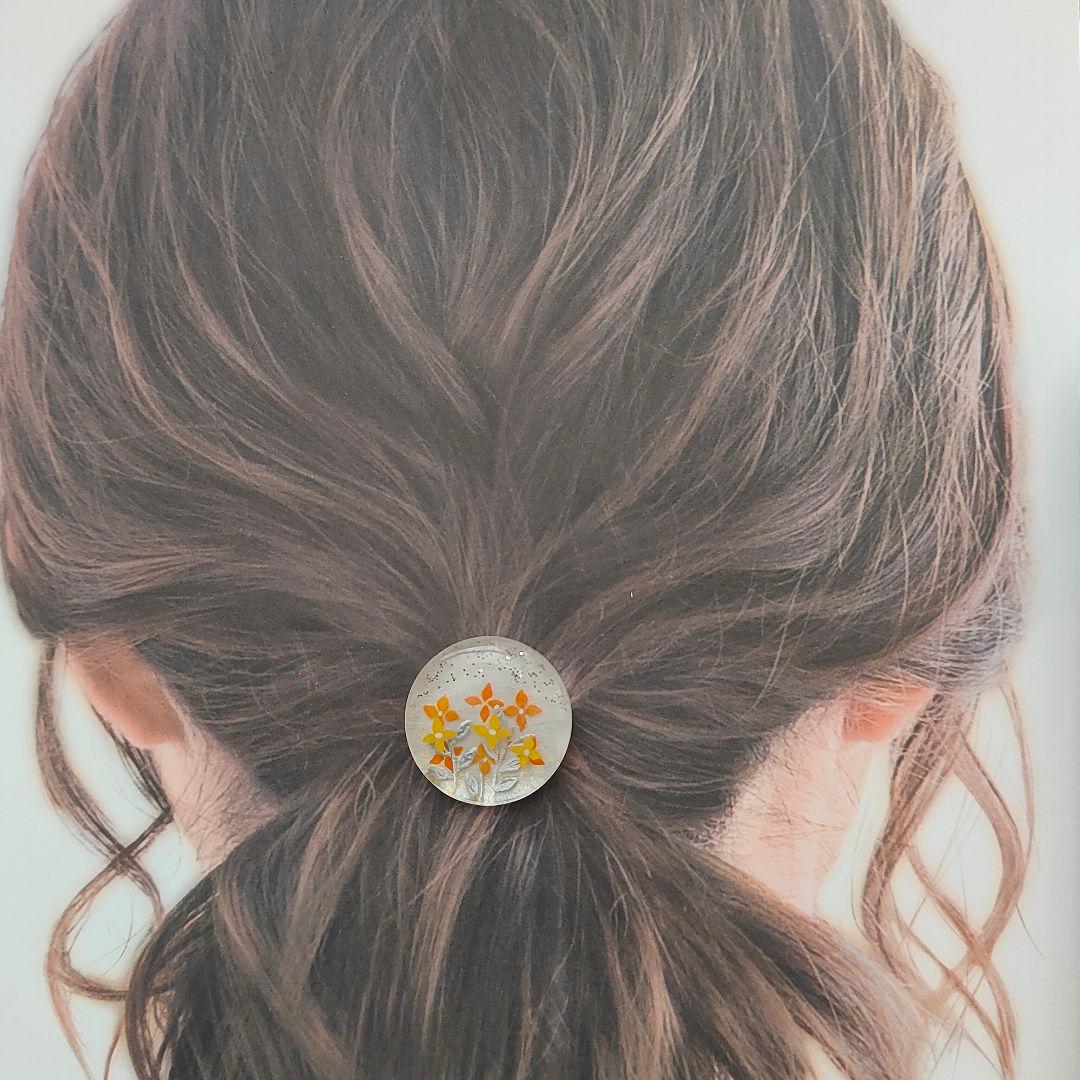【911】ハンドメイド　レジン　ヘアゴム　ポニーフック