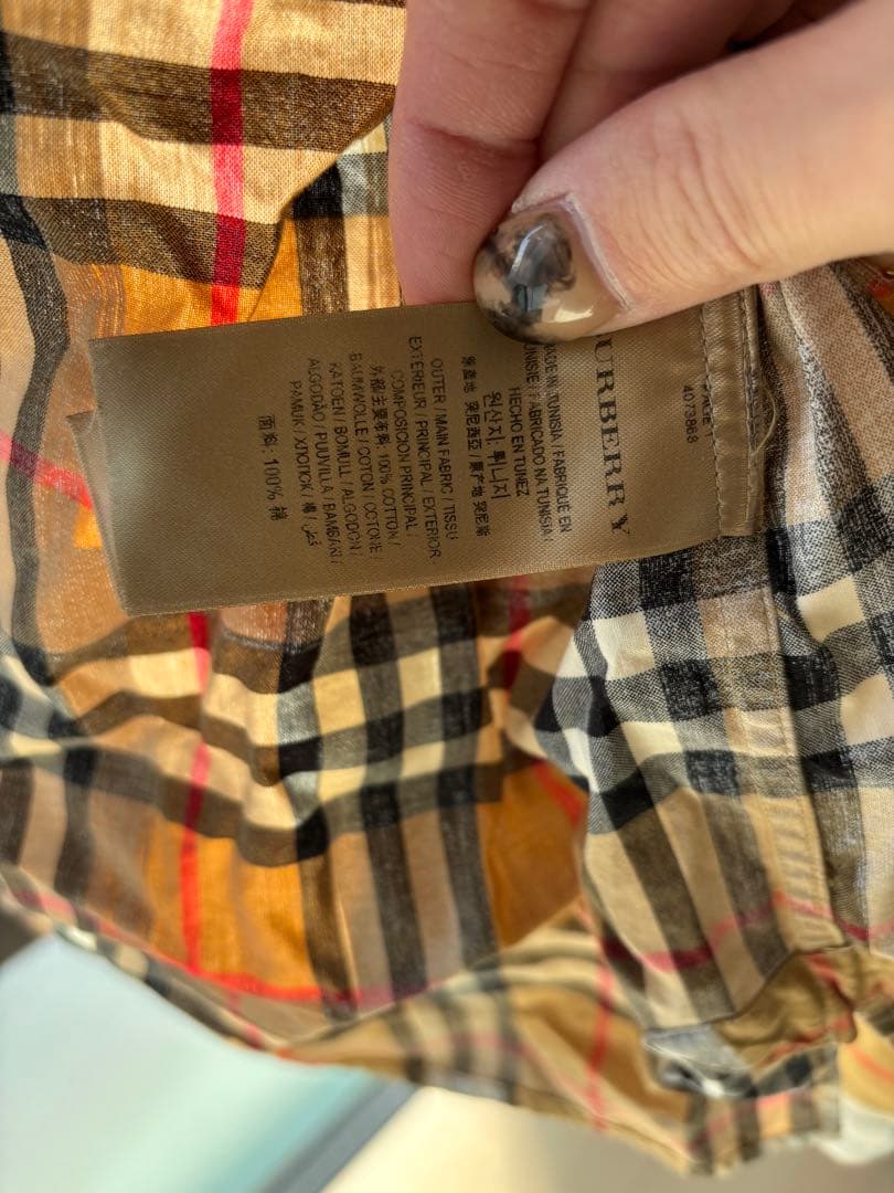 本日限定☆Burberry チェック柄 長袖シャツ