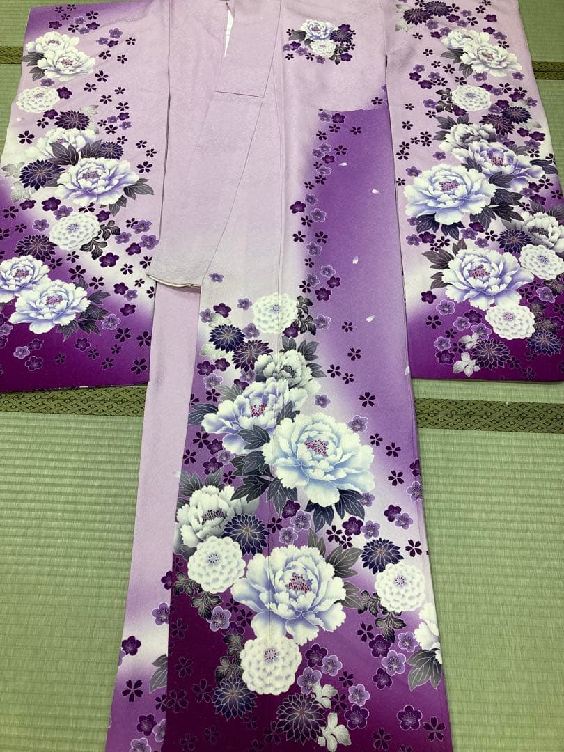 振袖 正絹 クール 薄紫