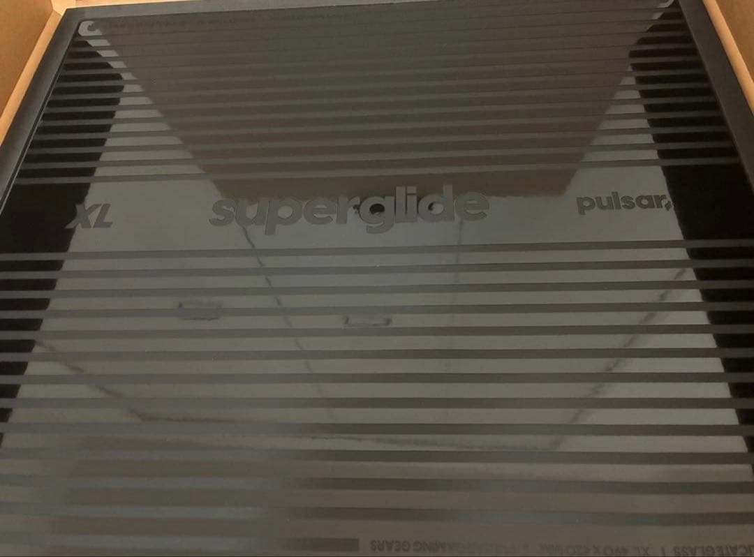 superglide XL ブラック ガラス マウスパッド
