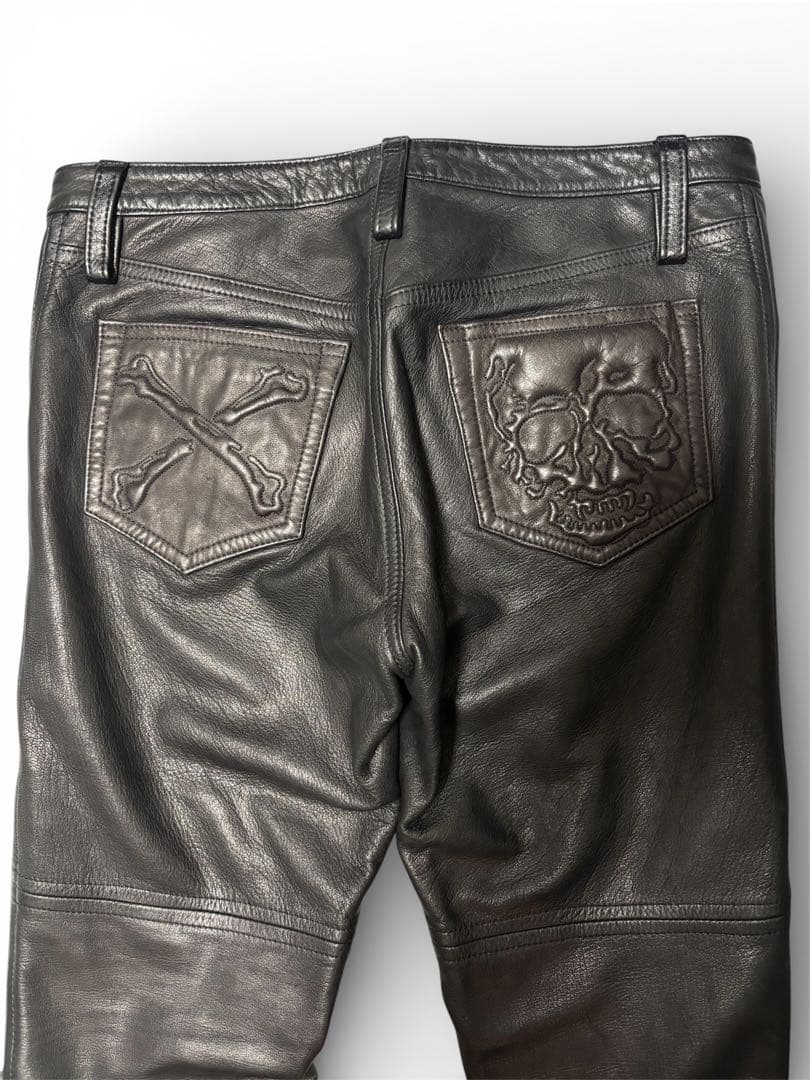 roen ロエン leather pants skull lace up 最安値