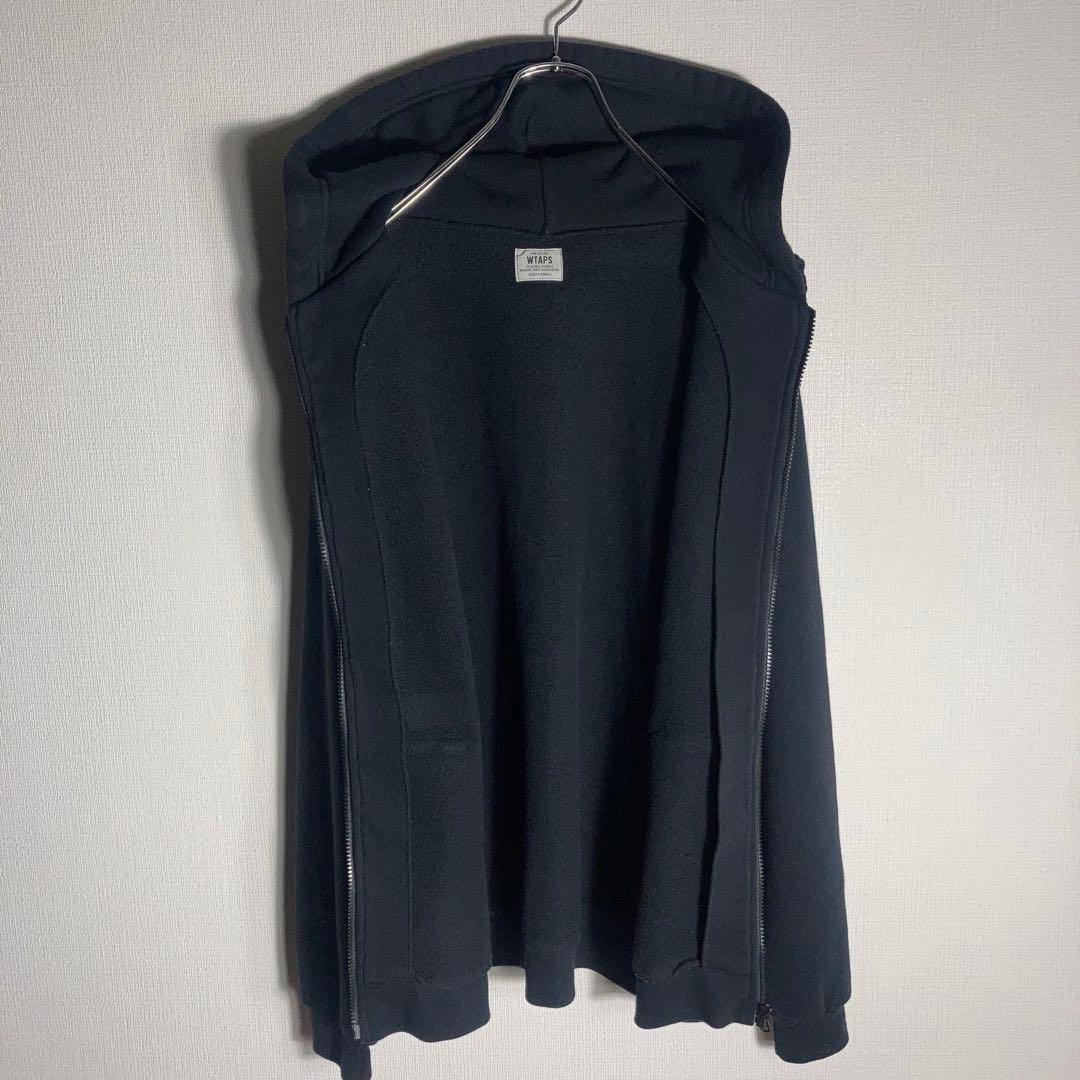 WTAPS プルオーバーパーカー 刺繍ロゴ 黒 S.