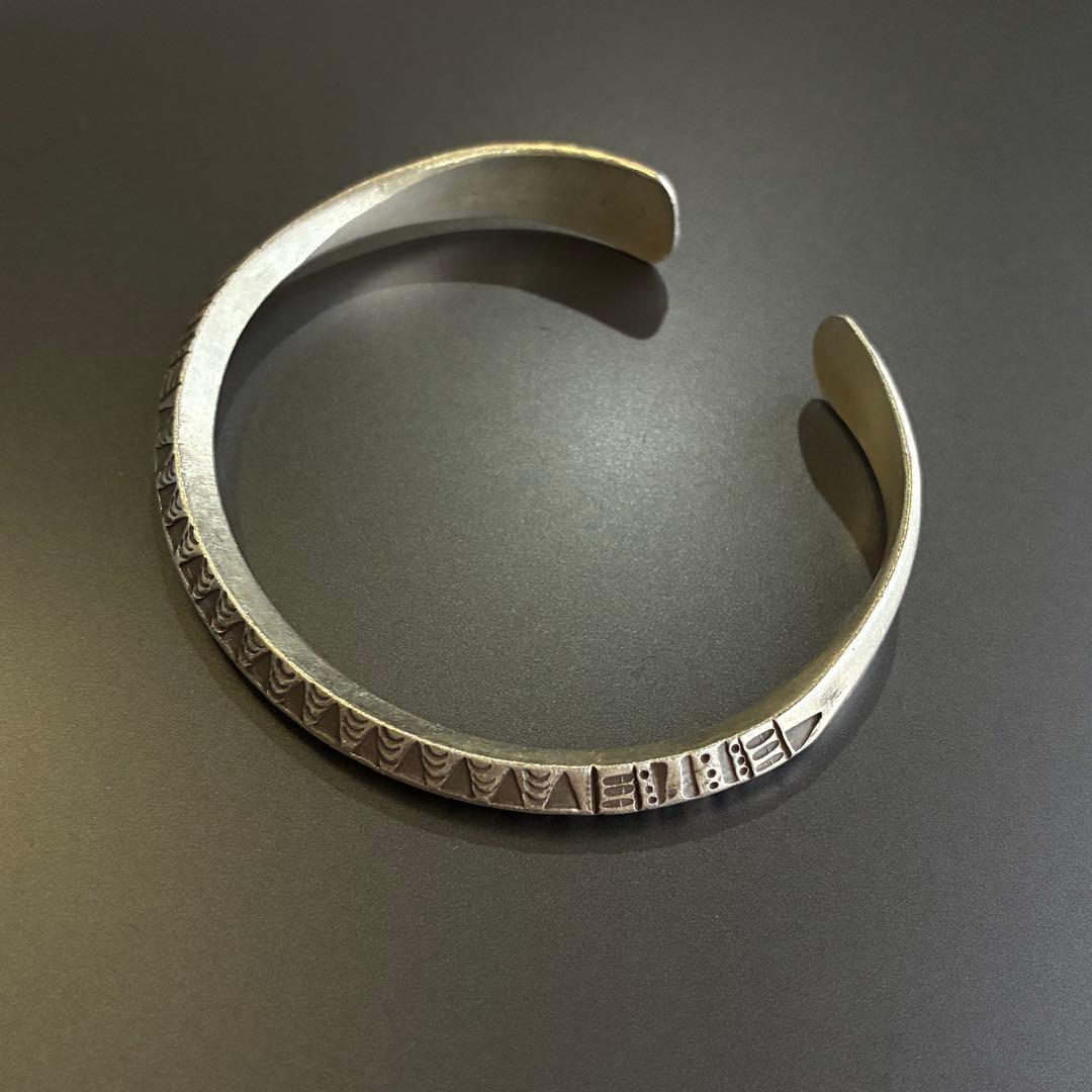 カレンシルバー バングル 魔除け 柄 カレン族 シルバー ブレスレット