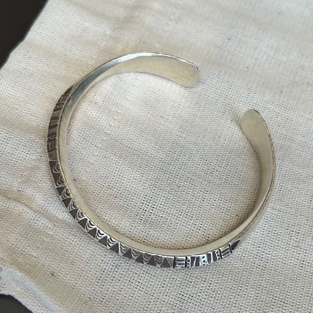 カレンシルバー バングル 魔除け 柄 カレン族 シルバー ブレスレット